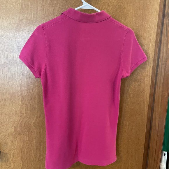Womens Ralph Lauren Polo Hot Pink Size Medium Short Sleeve Shirt 100% Cotton EUC - Picture 5 of 7